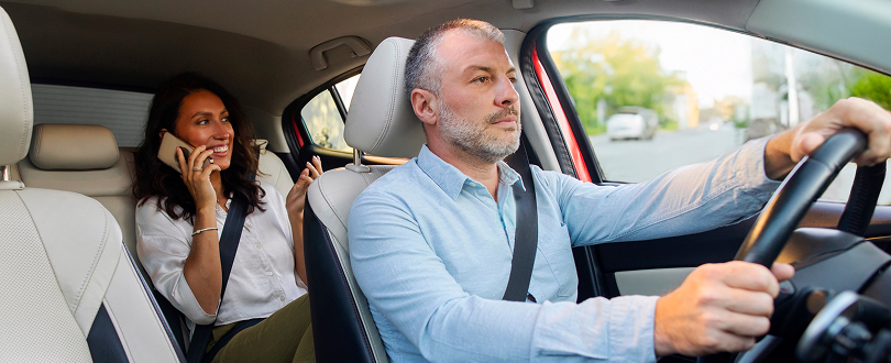 uber driver and passenger